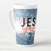 忠実な醸造：イエス救より カフェラテマグ (左アングル)