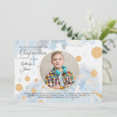 忠実な青い写真宗教招待状 招待状 (スタンド正面)