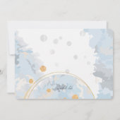 忠実な青い写真宗教招待状 招待状 (裏面)