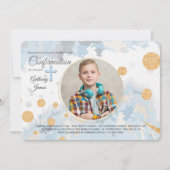 忠実な青い写真宗教招待状 招待状 (正面)