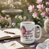 忠実な静寂：詩篇23:1バードマグカップ コーヒーマグカップ