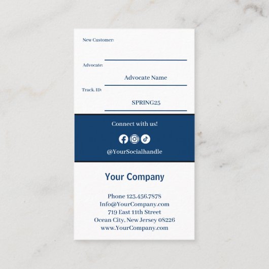 忠実な顧客をアンバサダーに変える 紹介カード (裏面)