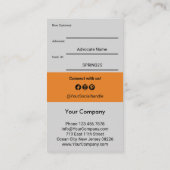 忠実な顧客を大使に変える 紹介カード (裏面)