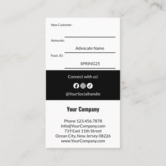 忠実な顧客を支持者に変える 紹介カード (裏面)