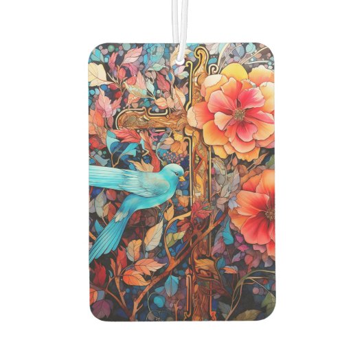 忠実な鮮度：穏やかな香りキリスト教クロス カーエアーフレッシュナー (裏面)