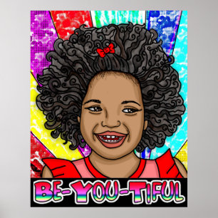忠実な Happy Girl of Color Laughing ポスター