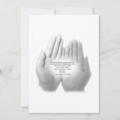 忠実スペインの祈りの言葉、グリーティングカード サンキューカード (裏面)