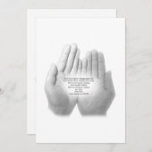 忠実スペインの祈りの言葉、グリーティングカード サンキューカード (正面/裏面)