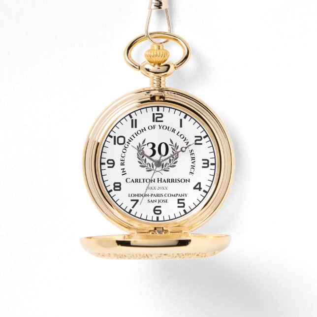 忠実勤賞受賞。パーソナライズ 腕時計 (正面)