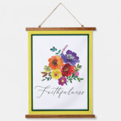 忠実数々のな色フローラ 吊り下げ型タペストリー (正面)