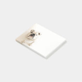 忠節で白いブルドッグの写真 ポストイット (アングル)