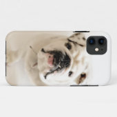 忠節で白いブルドッグの写真 Case-Mate iPhoneケース (裏面(横))