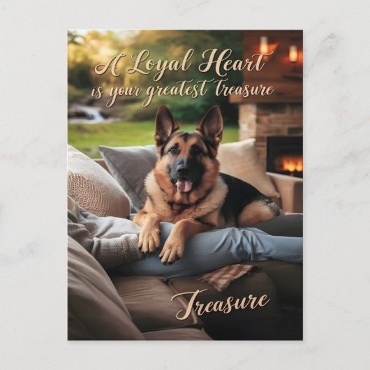 忠義なハート秋の心地よい ポストカード (正面)