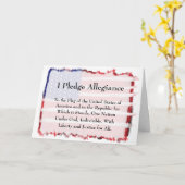 忠誠および旗の帖当 カード (黄色い花)