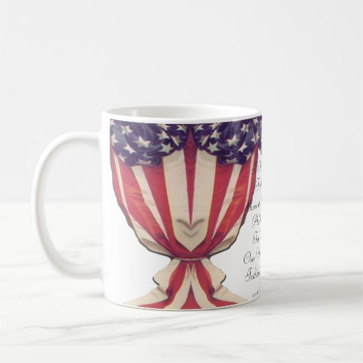 忠誠の旗のマグの帖当 コーヒーマグカップ (左)