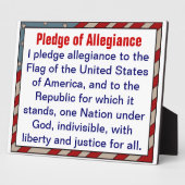 忠誠の誓いのプレート フォトプラーク (側面)