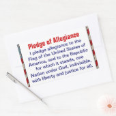 忠誠の誓いステッカー 長方形シール (封筒)