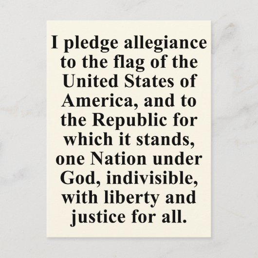 忠誠の誓い ポストカード (正面)