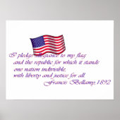 忠誠の誓い – 1892 ポスター (正面)