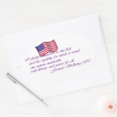 忠誠の誓い – 1892 楕円形シール (封筒)