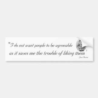 快い人々: QuotableジェーンAusten バンパーステッカー