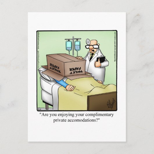 快復祈願ユーモアポストカード ポストカード (正面)