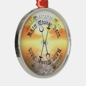 快晴のバロメーターの日没のクリスマスのペンダント メタルオーナメント (右)