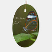 "快晴日で"のGlasswingの蝶デザイン セラミックオーナメント (左)