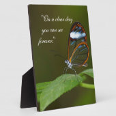 "快晴日で"のGlasswingの蝶デザイン フォトプラーク (側面)