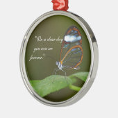 "快晴日で"のGlasswingの蝶デザイン メタルオーナメント (左)
