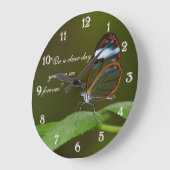 "快晴日で"のGlasswingの蝶デザイン ラージ壁時計 (傾斜)