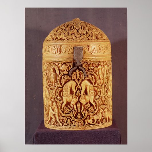 快楽を描いたレリーフ、 浮き彫りを持つPyx ポスター (正面)