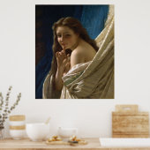 快楽的な若い女性美しい ポスター (キッチン)