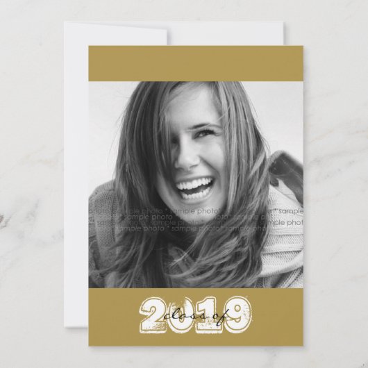 快活なお祝いの卒業の写真のパーティーの招待 招待状 (裏面)