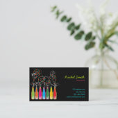 快活なお祝い! パーティーのプランナーのプロフィールカード/ 名刺 (スタンド正面)