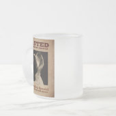 快活なスプリンガースパニエル フロストグラスマグカップ (正面左)