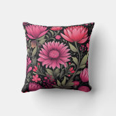 快活なピンクの花の模様、AIで生成、 クッション (裏面)