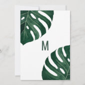 快活なモダンな熱帯スイスチーズの金ゴールドのブランチ 招待状 (裏面)