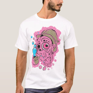 快活な混乱のピンク Tシャツ