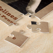 快活な猫科の動物 ジグソーパズル (側面)