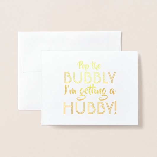 快活の-おもしろいな新婦付添人の提案ぽんと鳴らして下さい 箔カード (封筒付き正面)