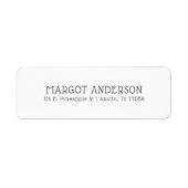 快活名門私立校風のモダン |グレー差出人住所 ラベル (正面)