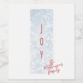 快活霜の降りたな青と赤の明るい明るい戻り ワインラベル (シングルラベル)