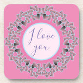 快適でかわいいクラシックな丸型 コースター (正面)