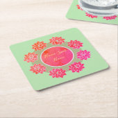 快適でかわいらし紙コースター スクエアペーパーコースター (アングル)