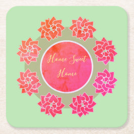 快適でかわいらし紙コースター スクエアペーパーコースター