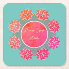 快適でかわいらし紙コースター スクエアペーパーコースター