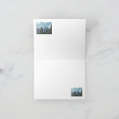 快適で快適な日、木と山 サンキューカード (内部)