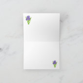 快適で快適な昼のアイリス、空白の中 サンキューカード (内部)