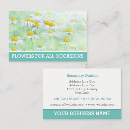 快適と花売り花屋フローリスト 名刺 (正面/裏面)